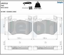 DELPHI set placute frana, frana disc DELPHI LP3713 (LP3713)