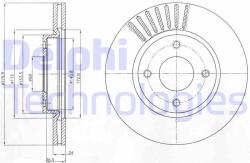 DELPHI Disc frana DELPHI BG4337 (BG4337) - automobilus