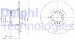 DELPHI Disc frana DELPHI BG2081 (BG2081) - automobilus