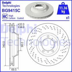 DELPHI Disc frana DELPHI BG9415C (BG9415C)