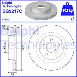DELPHI Disc frana DELPHI BG9217C