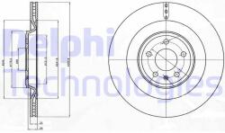 DELPHI Disc frana DELPHI BG4387C (BG4387C) - automobilus