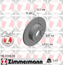 ZIMMERMANN Disc frana ZIMMERMANN 110.2208. 20 - automobilus