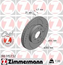 ZIMMERMANN Disc frana ZIMMERMANN SPORT Z 280.3157. 52 (280.3157.52)