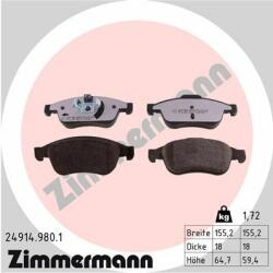 ZIMMERMANN set placute frana, frana disc ZIMMERMANN rd: z 24914.980. 1 (24914.980.1)
