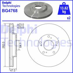 DELPHI Disc frana DELPHI BG4768 (BG4768) - automobilus