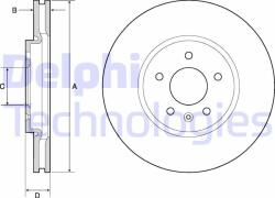 DELPHI Disc frana DELPHI BG4672C (BG4672C) - automobilus