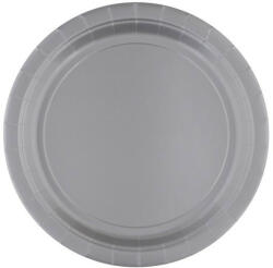 Amscan Silver, Ezüst papírtányér 8 db-os 23 cm (DPA550151866)