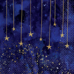 Amscan Happy New Year Midnight szalvéta 16 db-os, 33x33 cm (DPA51220766)
