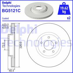 DELPHI Disc frana DELPHI BG5121C (BG5121C)