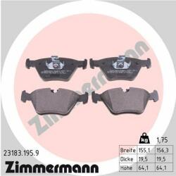 ZIMMERMANN set placute frana, frana disc ZIMMERMANN pb: z 23183.195. 9 (23183.195.9)