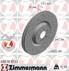 ZIMMERMANN Disc frana ZIMMERMANN SPORT Z 400.3670. 52 (400.3670.52)