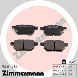 ZIMMERMANN set placute frana, frana disc ZIMMERMANN 25016.143. 1 (25016.143.1)