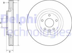 DELPHI Disc frana DELPHI BG9166C (BG9166C) - automobilus