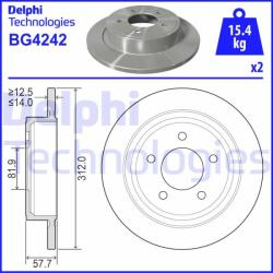 DELPHI Disc frana DELPHI BG4242 (BG4242) - automobilus