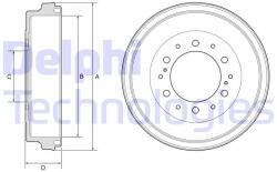 DELPHI Tambur frana DELPHI BF590 - automobilus