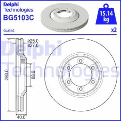 DELPHI Disc frana DELPHI BG5103C (BG5103C)
