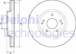 DELPHI Disc frana DELPHI BG4809C (BG4809C) - automobilus