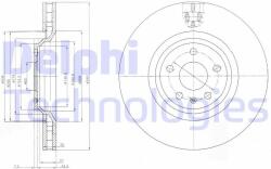 DELPHI Disc frana DELPHI BG9054 - automobilus