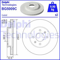 DELPHI Disc frana DELPHI BG5009C (BG5009C) - automobilus