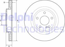DELPHI Disc frana DELPHI BG4927C (BG4927C) - automobilus