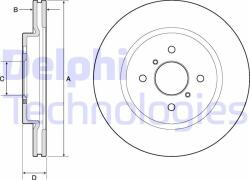 DELPHI Disc frana DELPHI BG4750C (BG4750C) - automobilus