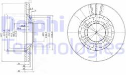DELPHI Disc frana DELPHI BG2561 (BG2561)