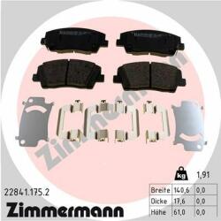 ZIMMERMANN set placute frana, frana disc ZIMMERMANN 22841.175. 2 (22841.175.2)
