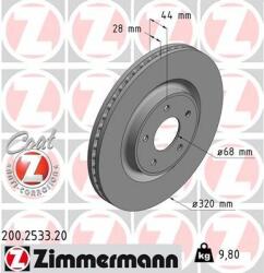 ZIMMERMANN Disc frana ZIMMERMANN COAT Z 200.2533. 20 (200.2533.20)