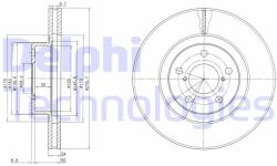 DELPHI Disc frana DELPHI BG2827C (BG2827C) - automobilus