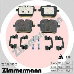 ZIMMERMANN set placute frana, frana disc ZIMMERMANN 22039.180. 2