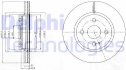 DELPHI Disc frana DELPHI BG4254C (BG4254C) - automobilus