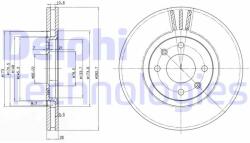 DELPHI Disc frana DELPHI BG2872 (BG2872) - automobilus