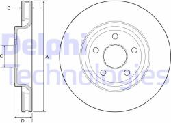 DELPHI Disc frana DELPHI BG9121C (BG9121C) - automobilus