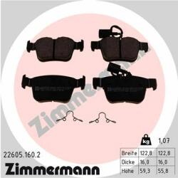 ZIMMERMANN set placute frana, frana disc ZIMMERMANN 22605.160. 2 (22605.160.2)