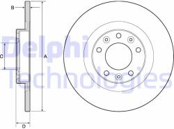 DELPHI Disc frana DELPHI BG4662C (BG4662C) - automobilus