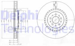 DELPHI Disc frana DELPHI BG9843 (BG9843) - automobilus