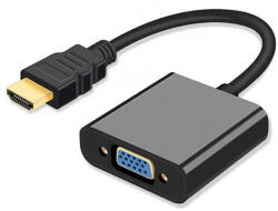 TechDelivery Cablu Adaptor HDMI Tata 1920x1080 @60Hz la VGA Mama, Negru (TD-SC-HVG01)