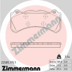 ZIMMERMANN set placute frana, frana disc ZIMMERMANN 22585.175. 1 - automobilus