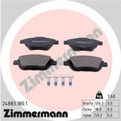 ZIMMERMANN set placute frana, frana disc ZIMMERMANN 24883.180. 1 (24883.180.1)