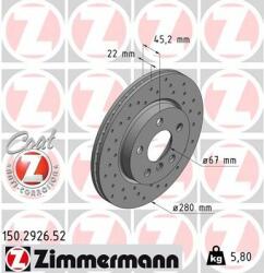 ZIMMERMANN Disc frana ZIMMERMANN 150.2926. 52 - automobilus