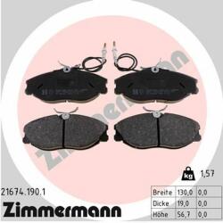 ZIMMERMANN set placute frana, frana disc ZIMMERMANN 21674.190. 1 (21674.190.1)