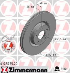 ZIMMERMANN Disc frana ZIMMERMANN COAT Z 610.3725. 20 (610.3725.20)