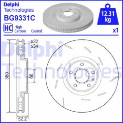 DELPHI Disc frana DELPHI BG9331C