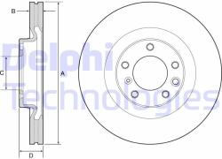DELPHI Disc frana DELPHI BG9119C (BG9119C) - automobilus