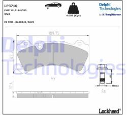 DELPHI set placute frana, frana disc DELPHI LP3710 (LP3710)