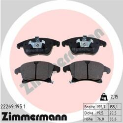ZIMMERMANN set placute frana, frana disc ZIMMERMANN 22269.195. 1 (22269.195.1)