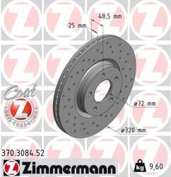 ZIMMERMANN Disc frana ZIMMERMANN SPORT Z 370.3084. 52 (370.3084.52)