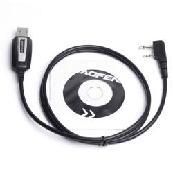 Cablu programare USB + CD pentru statii radio Baofeng, Wouxun, Puxing, Kenwood