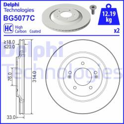 DELPHI Disc frana DELPHI BG5077C